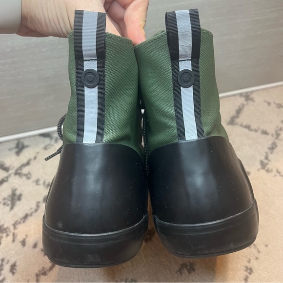 HUNTER Green Waterproof Canvas High Top Lace Up Rain Boots Sneakers main image 9